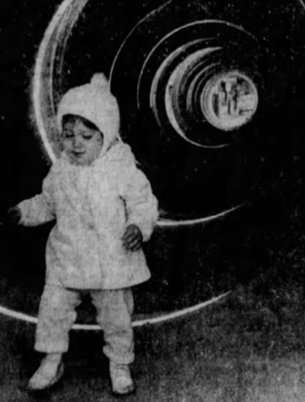 Kid in sewer pipe, 1971